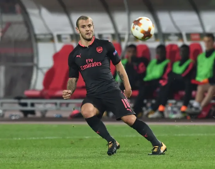 Framed Print : Jack Wilshere: In Action Against Red Star Belgrade, Europa League 2017-18 Framed Print : Jack Wilshere: In Action Against Red Star Belgrade, Europa League 2017-18