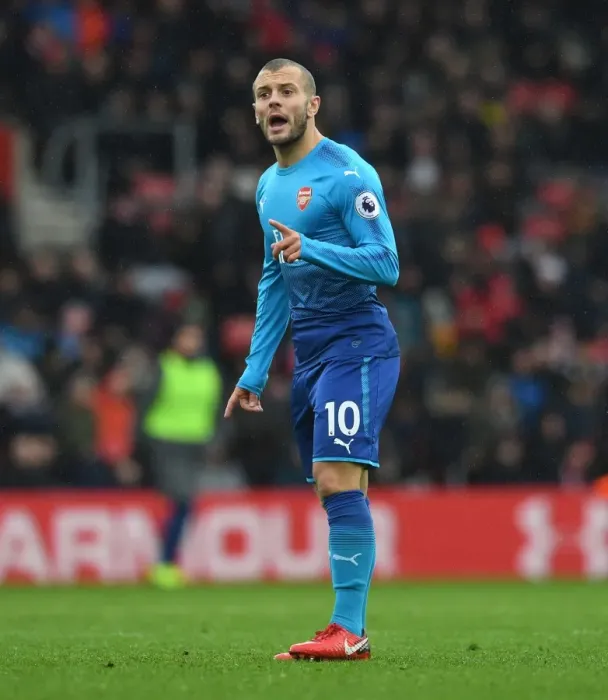 Framed Print : Jack Wilshere in Action: Southampton vs Arsenal, Premier League 2017-18