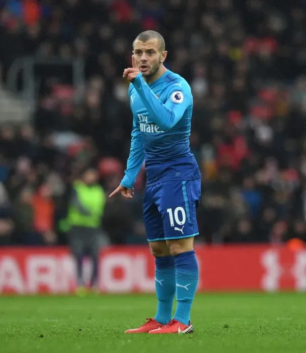 Framed Print : Jack Wilshere in Action: Southampton vs Arsenal, Premier League 2017-18