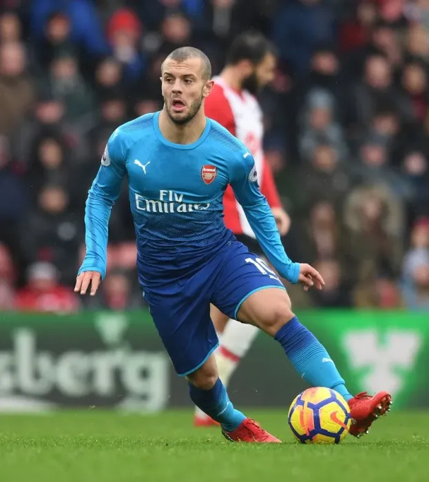 Framed Print : Jack Wilshere in Action: Southampton vs Arsenal, Premier League 2017-18