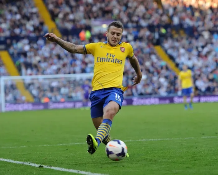 Framed Print : Jack Wilshere: In Action Against West Bromwich Albion, Premier League 2013-14
