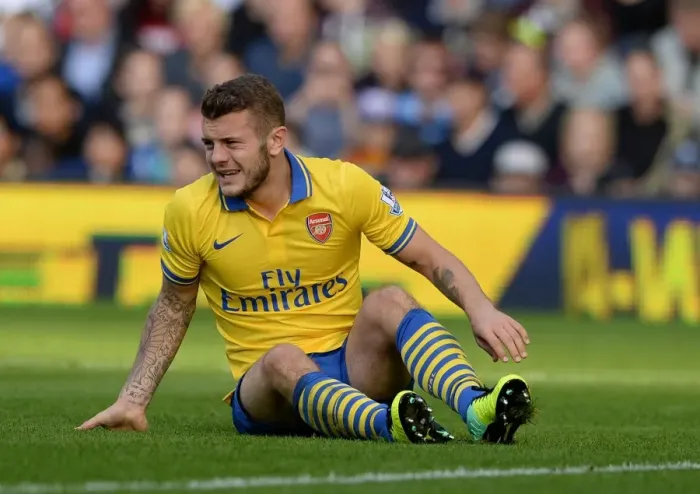 Framed Print : Jack Wilshere in Action: West Bromwich Albion vs. Arsenal, 2013-14 Premier League
