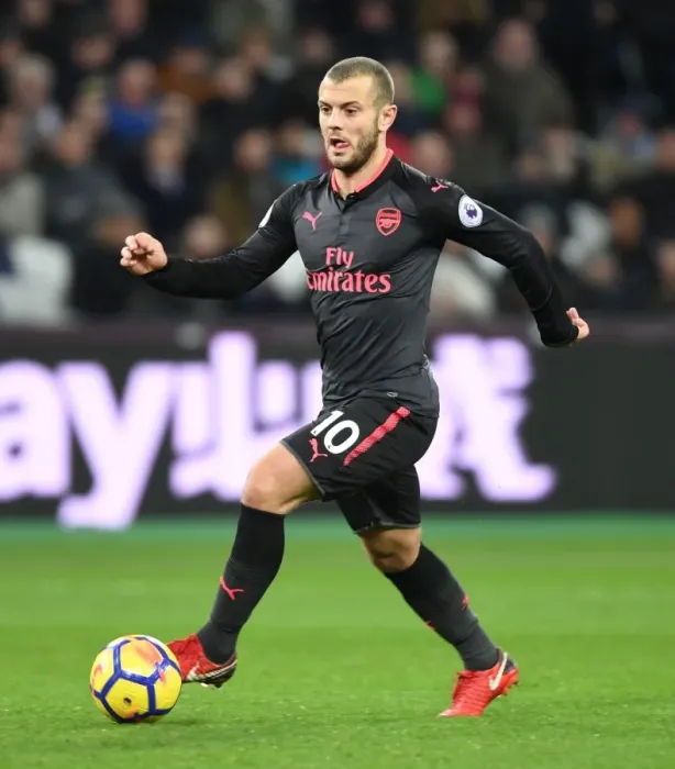 Framed Print : Jack Wilshere in Action: West Ham United vs. Arsenal, Premier League 2017-18
