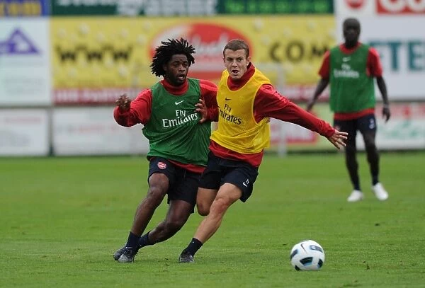 Jack Wilshere and Alex Song (Arsenal). Arsenal Training Camp, Bad Waltersdorf