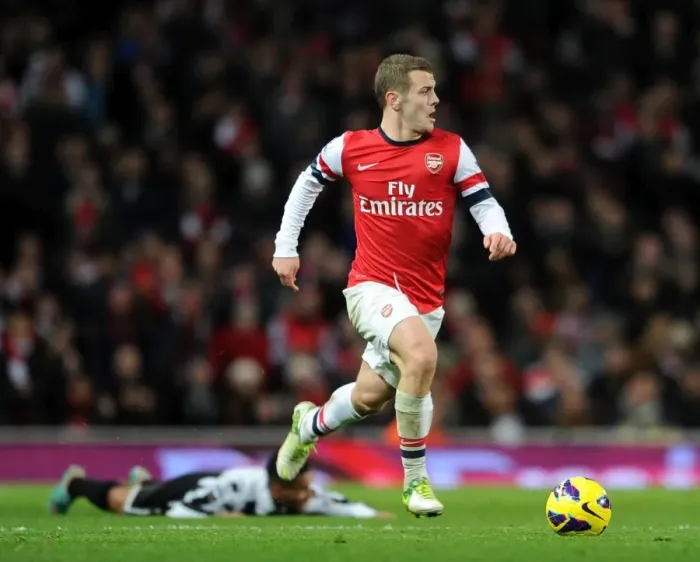 Framed Print : Jack Wilshere (Arsenal). Arsenal 7: 3 Newcastle United. Barclays Premier League. Emirates Stadium