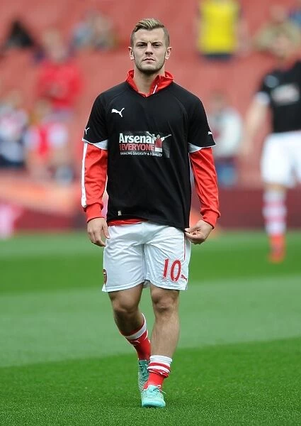 Jack Wilshere (Arsenal) in his Arsenal for Everyone T Shirt. Arsenal 2:2 Hull City