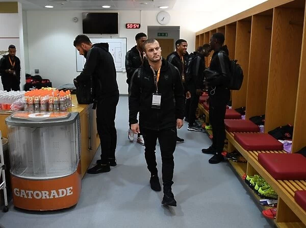 Jack Wilshere in the Arsenal Changing Room before Arsenal FC vs Crvena Zvezda - UEFA Europa League