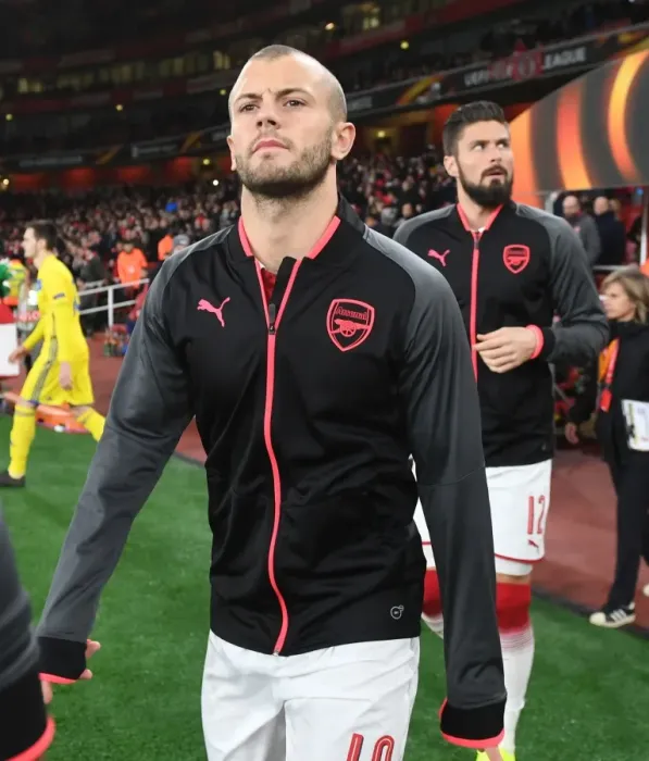 Framed Print : Jack Wilshere - Arsenal FC: Ready for Battle Against BATE Borisov (UEFA Europa League 2017-18)