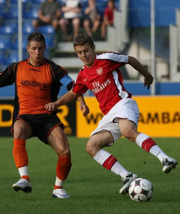 Framed Print : Jack Wilshere (Arsenal) Johannes Mertl (Burgenland)