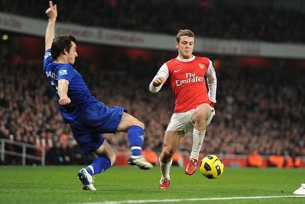 Jack Wilshere (Arsenal) Leighton Baines (Everton). Arsenal 2: 1 Everton