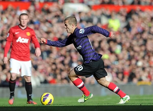 Jack Wilshere (Arsenal). Manchester United 2:1 Arsenal. Barclays Premier League. Old Trafford