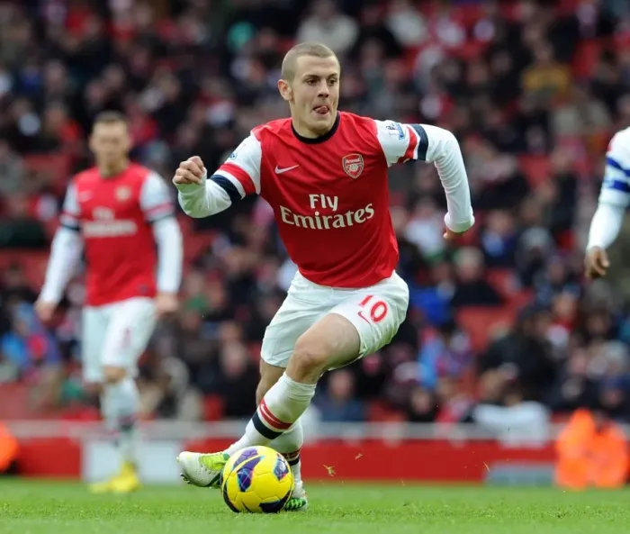 Framed Print : Jack Wilshere: Arsenal Midfielder in Action against Queens Park Rangers, Premier League 2012-13