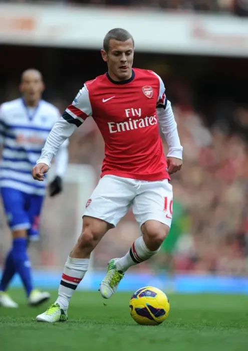 Framed Print : Jack Wilshere: Arsenal Midfielder in Action Against Queens Park Rangers, Premier League 2012-13