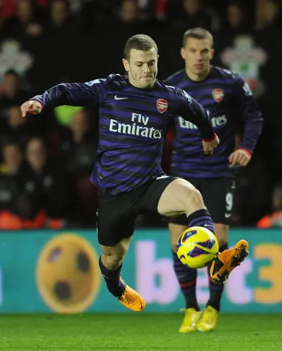 Framed Print : Jack Wilshere (Arsenal). Southampton 1: 1 Arsenal. Barclays Premier League. St. Marys Stadium
