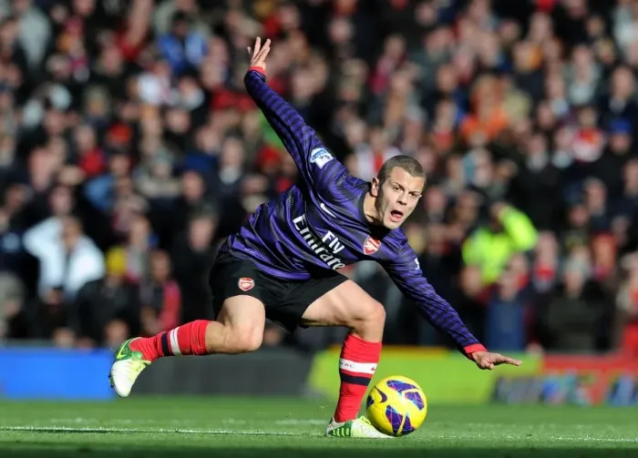 Framed Print : Jack Wilshere: Arsenal Star in Manchester United Showdown (2012-13)