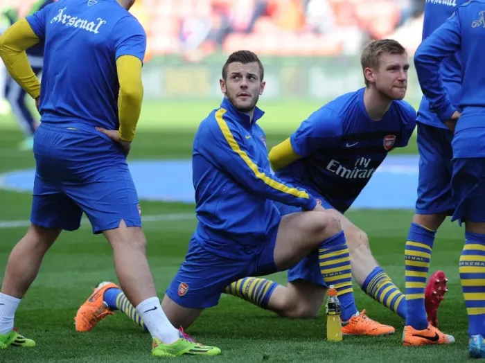 Framed Print : Jack Wilshere (Arsenal). Stoke City 1: 0 Arsenal. Barclays Premier League. The Britainna Stadium