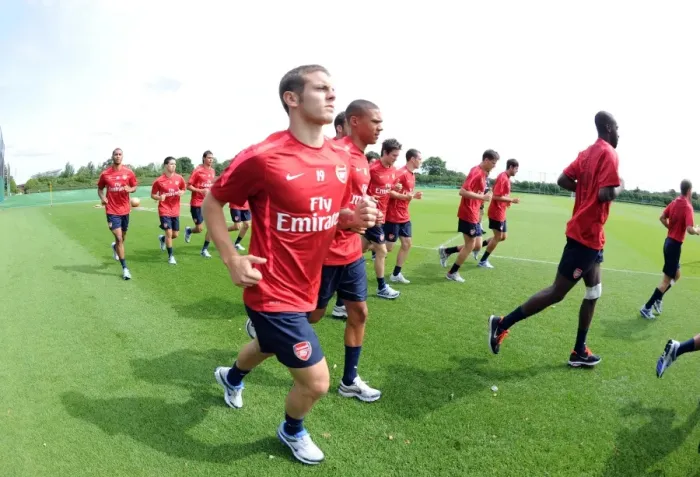 Framed Print : Jack Wilshere at Arsenal Training Ground, 2010: Pre-Season Preparation