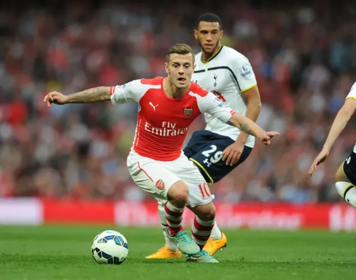Framed Print : Jack Wilshere: Arsenal vs. Tottenham Showdown, Premier League 2014-15 Framed Print : Jack Wilshere: Arsenal vs. Tottenham Showdown, Premier League 2014-15
