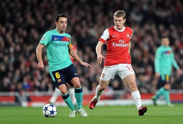 Jack Wilshere (Arsenal) Xavi (Barcelona). Arsenal 2: 1 Barcelona. UEFA Champions League