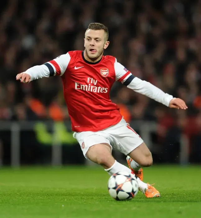 Framed Print : Jack Wilshere: Arsenal's Battle Against Bayern Munchen in the Champions League, 2014