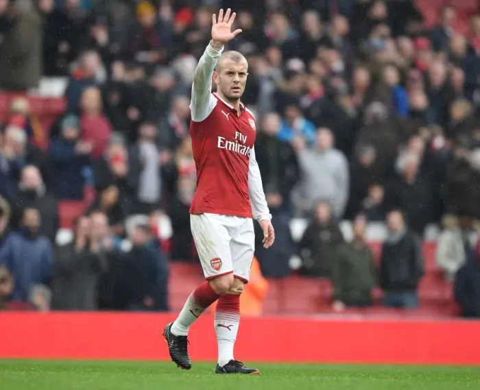 Framed Print : Jack Wilshere - Arsenal's Determined Midfielder in Action Against Southampton (2017-18)