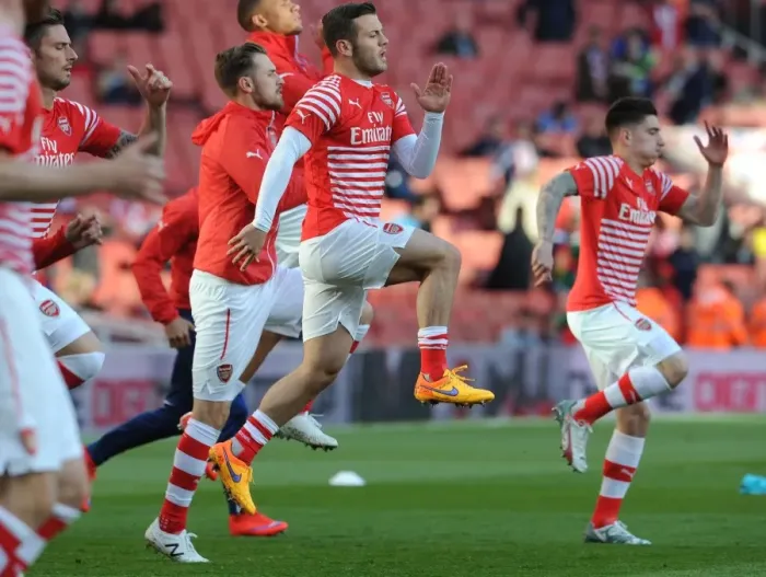 Framed Print : Jack Wilshere: Arsenal's Gear Up Star Ready for Arsenal vs Sunderland (2015)