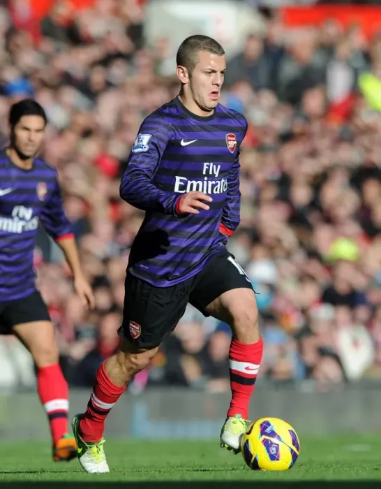 Framed Print : Jack Wilshere: Battle at Old Trafford - Manchester United vs. Arsenal (2012-13)
