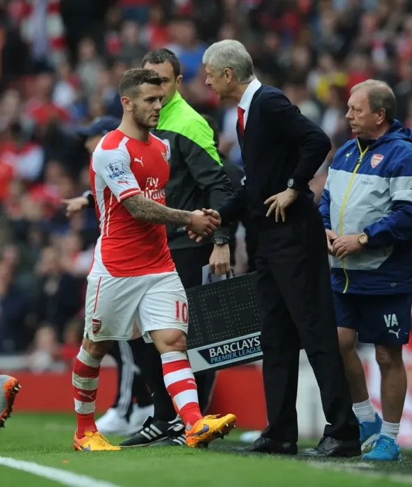 Framed Print : Jack Wilshere Bids Emotional Farewell to Arsene Wenger in Last Home Game
