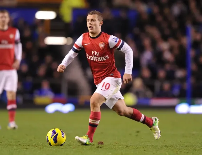 Framed Print : Jack Wilshere: Everton vs Arsenal, Premier League 2012-13