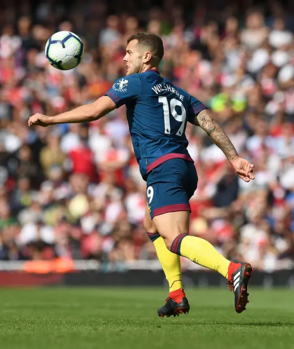 Framed Print : Jack Wilshere Faces Off Against Former Team: Arsenal vs. West Ham United, Premier League 2018-19