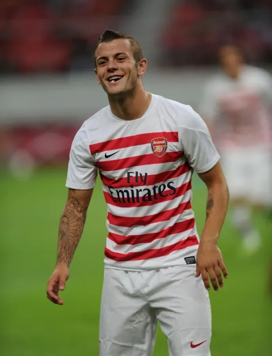 Framed Print : Jack Wilshere Gears Up for Nagoya Grampus Clash: Arsenal FC's Pre-Season Training in Japan, 2013