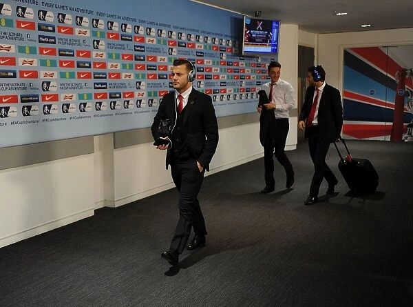 Jack Wilshere Heads to the Changing Room before Arsenal's FA Cup Semi-Final vs. Reading