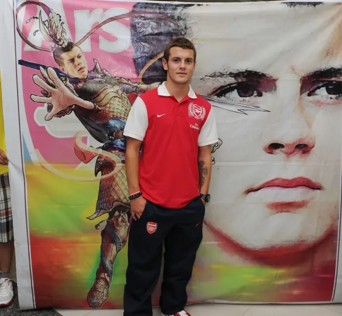 Framed Print : Jack Wilshere Honored by Arsenal Fans in Hangzhou, China
