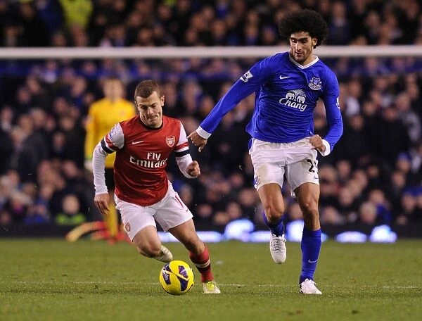 Jack Wilshere Outmaneuvers Marouane Fellaini: Everton vs Arsenal, Premier League 2012-13