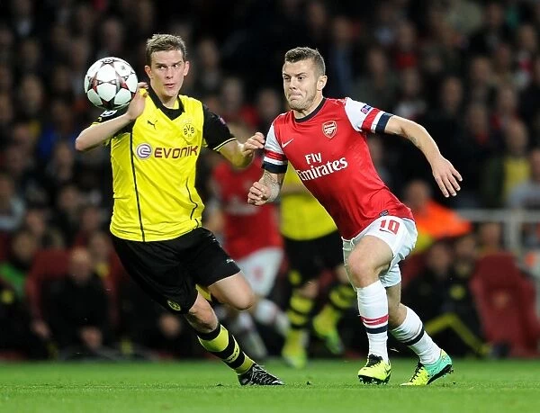 Jack Wilshere Outmaneuvers Sven Bender: Arsenal vs Borussia Dortmund, UEFA Champions League, 2013