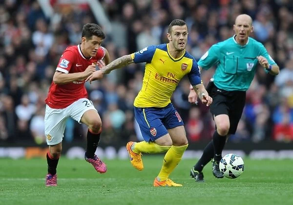 Jack Wilshere Outsmarts Ander Herrera: Intense Premier League Clash between Manchester United and Arsenal (2014-15)