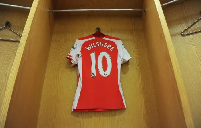 Framed Print : Jack Wilshere: Pre-Match Moment in Arsenal Changing Room (2015) - Arsenal vs Sunderland