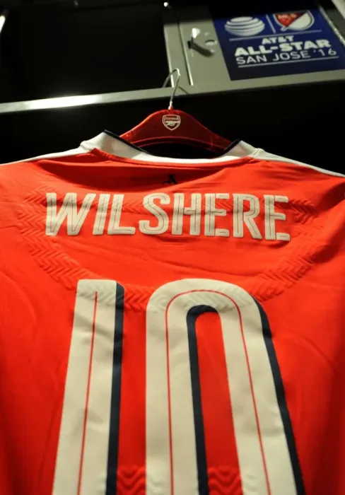 Framed Print : Jack Wilshere Prepares for Arsenal's Clash against MLS All-Stars at Avaya Stadium (2016)