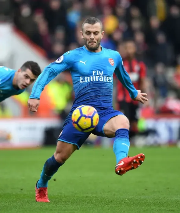 Framed Print : Jack Wilshere Returns to Action: AFC Bournemouth vs. Arsenal, Premier League 2017-18