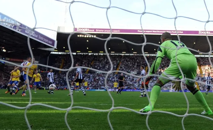 Framed Print : Jack Wilshere Scores the Winner: West Bromwich Albion vs. Arsenal, Premier League 2013-14