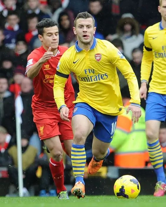 Framed Print : Jack Wilshere vs. Coutinho: Intense Rivalry at Anfield (Liverpool v Arsenal, Premier League 2013-14) Framed Print : Jack Wilshere vs. Coutinho: Intense Rivalry at Anfield (Liverpool v Arsenal, Premier League 2013-14)