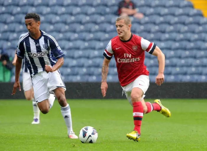 Framed Print : Jack Wilshere vs Mani O'Sullivan: Clash of the Young Talents in Arsenal U21 vs West Bromwich Albion U21 (2012-13) Framed Print : Jack Wilshere vs Mani O'Sullivan: Clash of the Young Talents in Arsenal U21 vs West Bromwich Albion U21 (2012-13)