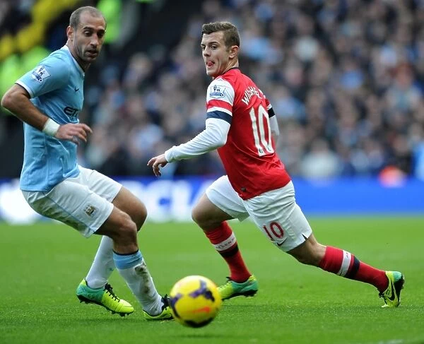 Jack Wilshere vs. Pablo Zabaleta: Battle at Etihad Stadium - Manchester City vs. Arsenal (2013-14)
