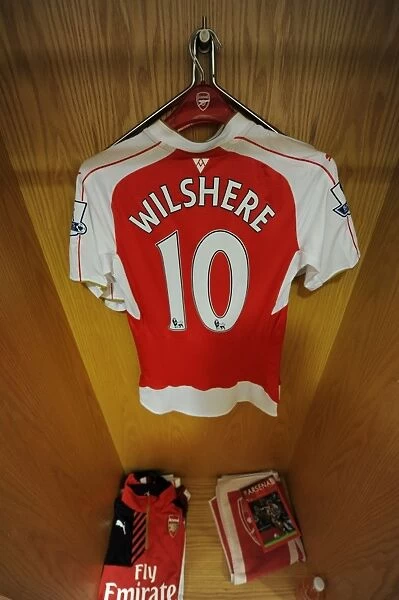 Jack Wilshere's Arsenal Shirt in Arsenal Changing Room before Arsenal vs Norwich City (2015-16)