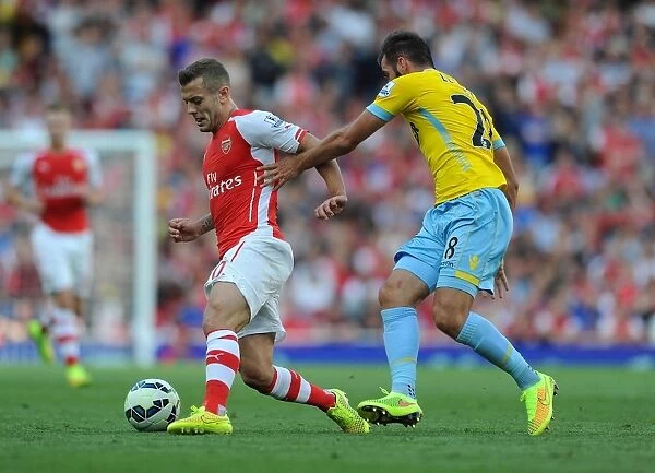 Jack Wilshere's Dazzling Skill: Outmaneuvering Joe Ledley for Arsenal vs Crystal Palace in the Premier League, 2014 / 15