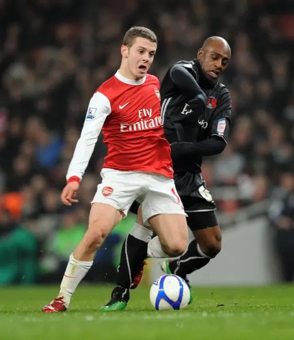 Framed Print : Jack Wilshere's Dominance: Arsenal Crushes Leyton Orient 5-0 in FA Cup