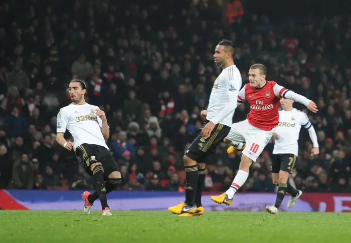 Framed Print : Jack Wilshere's Dramatic FA Cup Winner: Arsenal Triumphs Over Swansea