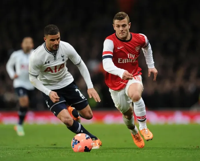Framed Print : Jack Wilshere's FA Cup Triumph: Overcoming Kyle Walker with Arsenal
