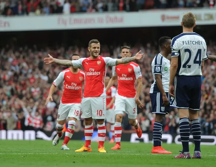 Framed Print : Jack Wilshere's Game-Winning Goal: Arsenal Triumphs Over West Bromwich Albion (2014-15) Framed Print : Jack Wilshere's Game-Winning Goal: Arsenal Triumphs Over West Bromwich Albion (2014-15)