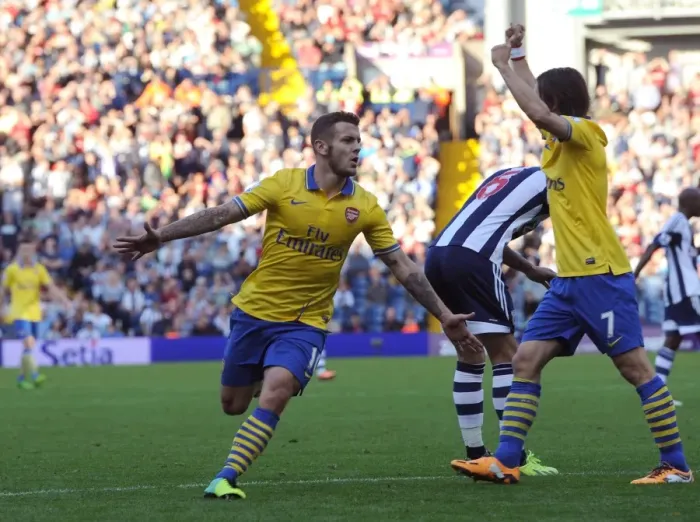 Framed Print : Jack Wilshere's Game-Winning Goal: Arsenal's Triumph at West Bromwich Albion (2013-14)